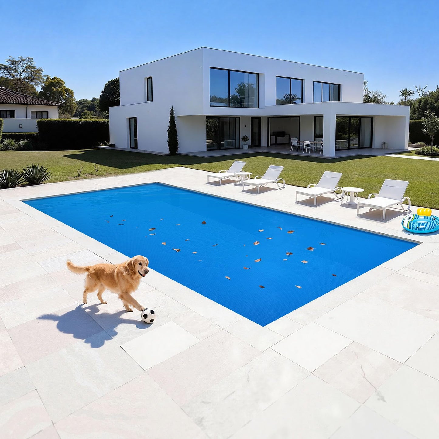 VEVOR Solar Pool Cover, 36 x 18 ft Rectangle Pool Bubble Cover, 8 Mil Pools Solar Blanket with Bubble & PE Material, Daytime Heat Absorption, Nighttime Heat Retention, Heat Retaining Solars Covers