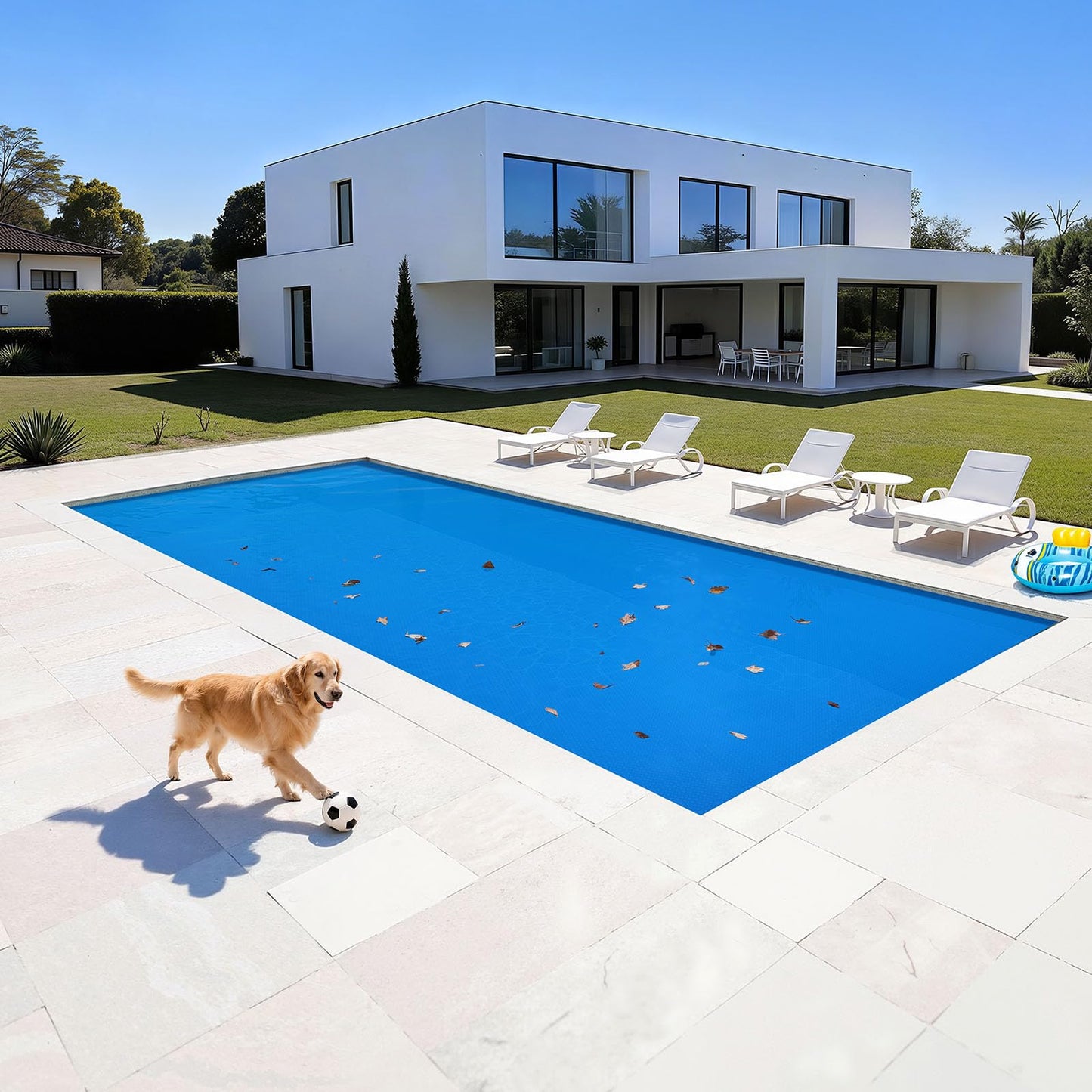 VEVOR Solar Pool Cover, 36 x 16 ft Rectangle Pool Bubble Cover, 12 Mil Pools Solar Blanket with Bubble & PE Material, Daytime Heat Absorption, Nighttime Heat Retention, Heat Retaining Solars Covers