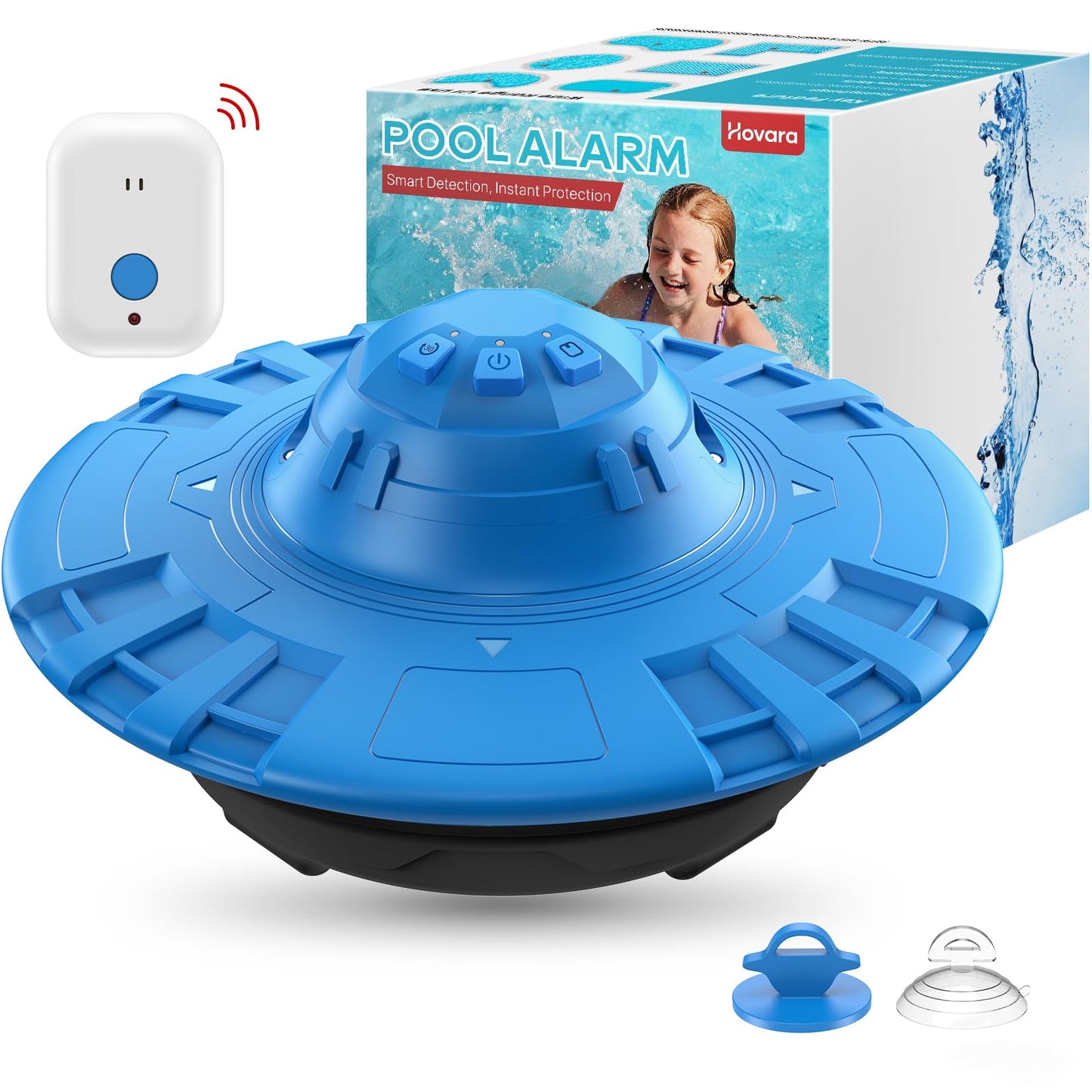 Pool Alarm, Floating Pool Safety Alarms for Inground & Above Ground Pools – Loud 110dB Alert, Adjustable Sensitivity, Protection for Kids & Pets (Blue+Black)