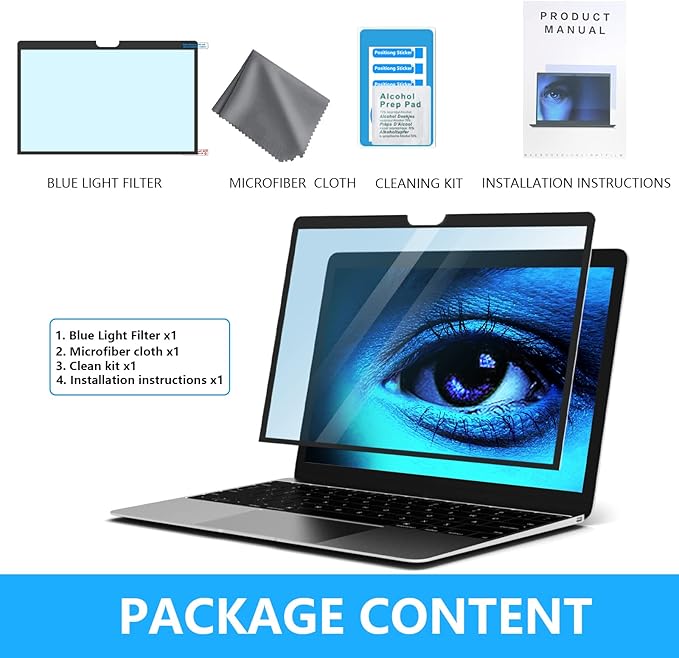 for MacBook Pro Screen Protector 15 inch 2015 Anti-Glare Anti-Blue Light Screen Protector Filter,Eye Protection Blue Light Blocking Filter Compatible with New MacBook Pro 15 inch 2012-2015 (A1398)