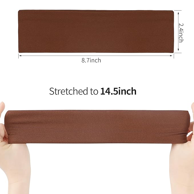 Fishinsea Sport Headbands for Women, Elastic Soft Fabric Non-Slip Hair Bands Hair Warp for Daily Workout Yoga Running Sports