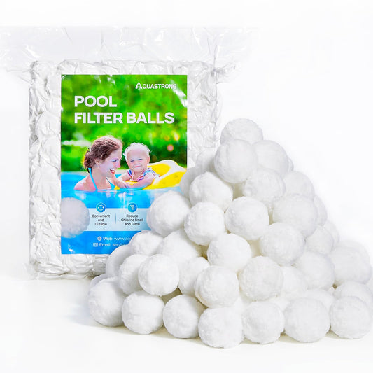 AQUASTRONG Pool Filter Balls for Sand Filters, 3.1 lbs Reusable Pool Sand Filter Balls (Replaces 100 lbs of Sand), Efficient Water Filtration Pool Filter Balls for Swimming Pools, Filter Pumps
