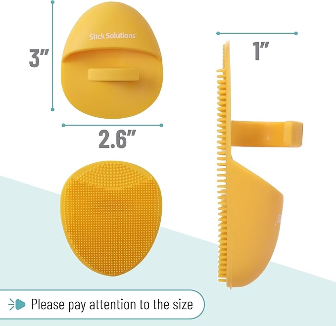 Slick- Silicone Facial Cleansing Brush, 4 Pack, Silicone Face Scrubber Exfoliator, Face Exfoliator Scrubber, Facial Scrubber for Face Cleanser Brush, Exfoliating Face Scrubber, Face Brush