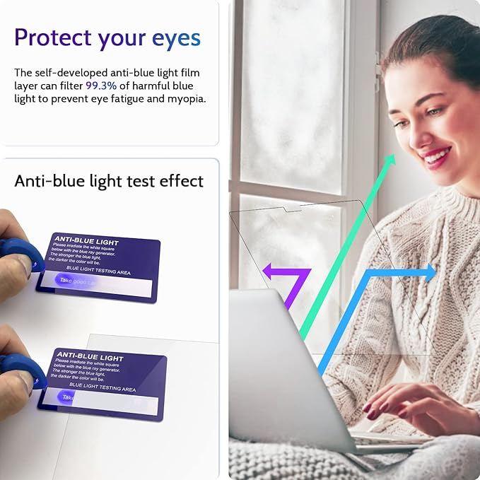 Peslv 3-Pack Anti Blue Light Screen Protector for MacBook Pro 14 Inch(2021-2026, M1, M2, M3, M4, M5), 14.2" Mac Laptop Glare Filter Uv Blocker Shield Cover Eye Protection Film