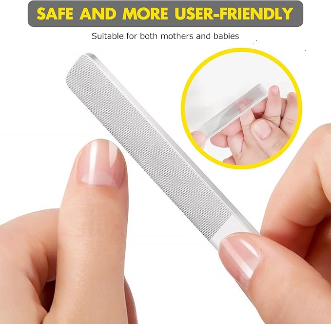 Glass Nail Shiner - 5PC Upgrade Glass Nail File for Natural Nails Nano Nail Buffers Crystal Shine Polisher, Professional Manicure Tools Kit for Acrylic Nail Care