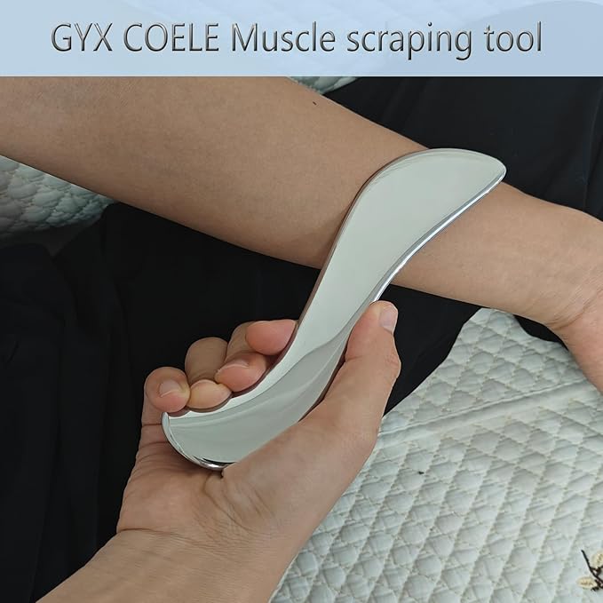 Stainless Steel Muscle Scraper Tool, Gua sha Scraping Massage Tool IASTM Tools Great Soft Tissue Mobilization Tool(S1)