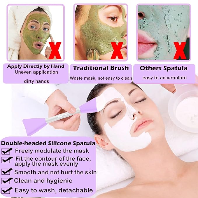 Jelly Brush For Face Mask, Silicone Facial Mud Mask Brush, Hairless Body Lotion And Butter Applicator, Clay Face Mask Brush, Great Facial Essentials, Moisturizer Applicator & Skincare Brushes