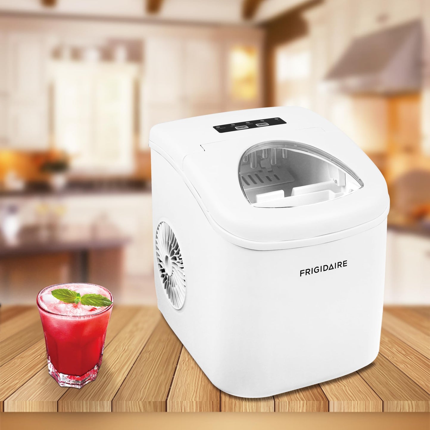 FRIGIDAIRE Portable Compact Ice Maker, Counter Top Ice Making Machine, 26lb per day, White