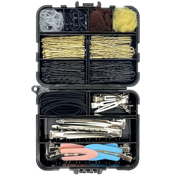 B1jounie YA Hair Accessories Kit, 160Pcs Hair Clips for Women Girls Dance Ballet Cheerleading Travel with Storage Box