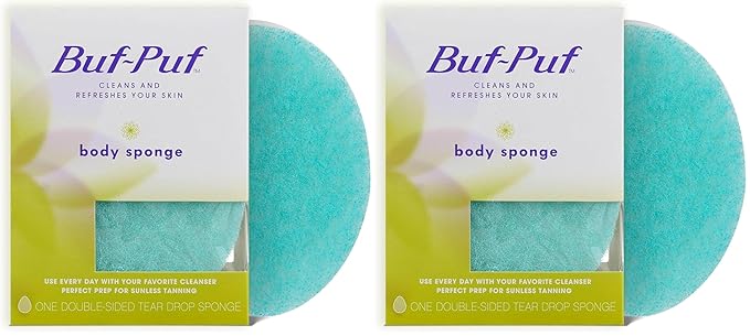 Buf-Puf Body Sponge | Exfoliating | Dermatologist Developed | Reusable | Pack of 2