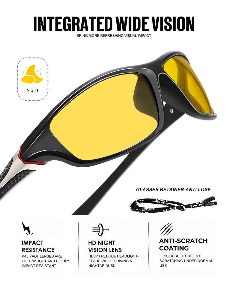 KALIYADI 3 Pack Polarized Sunglasses-Men Sports Sun-glasses: Mens Sunglasses UV Protection for Fishing Driving Cycling