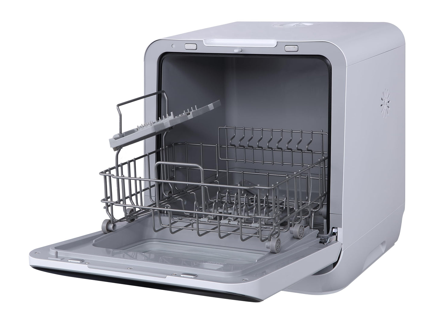 Hamilton Beach Portable Countertop Dishwasher No Hookup Unit with 6-Liter Water Bank for Tabletop, Apartment, or RV, Compact Dishwashing and Drying Machine, Delay Timer, Rapid Cleaning