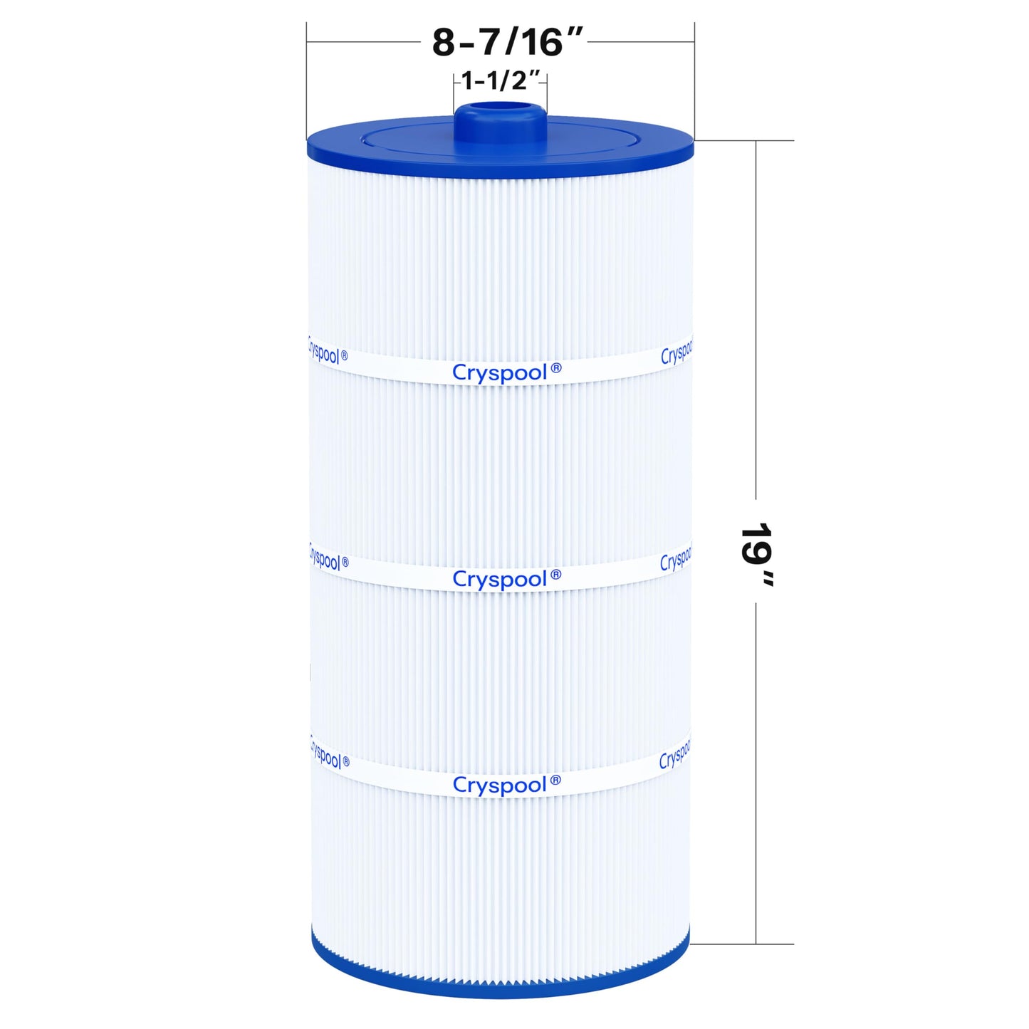 Cryspool® 08017 Filter Compatible with 6540-488, Sundance Double End 120, PSD125-2000, C-8326, FC-2780, Magnum SU125, 125 Sq. Ft Spa Filter Cartridge, 1 Pack