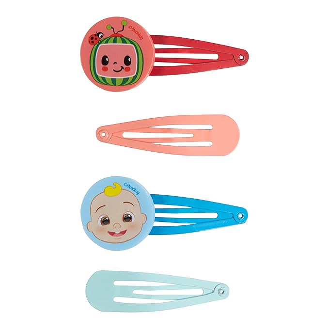Luv Her CoComelon Girls 20 Piece Accessory Set with 3 Barrettes, 4 Snap Hair Clips, 5 Elastics and 8 Terry Ponies - Ages 3+