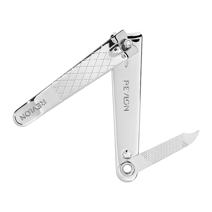 Revlon Mini Nail Clipper, Nail Care Tools, Curved Blade for Trimming & Grooming, Easy to Use (Pack of 2)