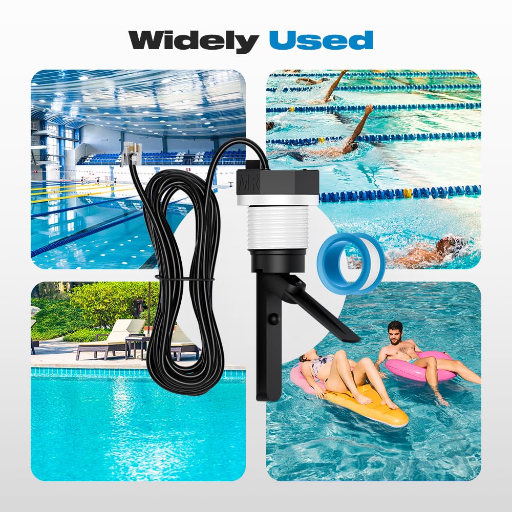 Malictele Flow Switch, GLX-FLO-RP for Hayward Goldline Aquarite Salt System Pool Flow Sensor Suitable Hayward Salt Cell and Chlorine Generator with 15ft Cable Pool Flow Switch