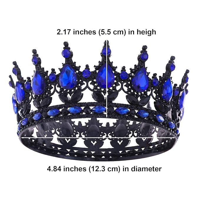 Queen Crown for Women Crystal Tiara for Women Rhinestone Wedding Headband for Bride Hair Accessories for Costume Birthday Party Prom Gifts