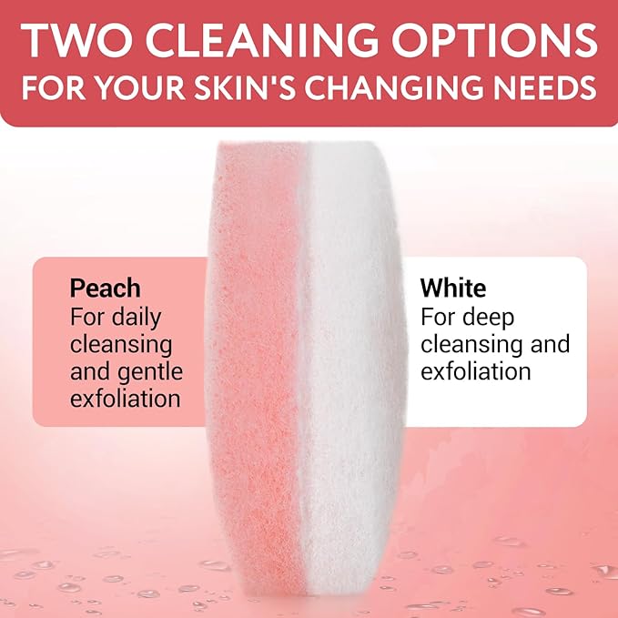 IMPRESA Dual-Sided Facial Scrub Pads - Exfoliating Face Sponges - Made in USA Face Exfoliation Sponge - Deep Cleansing & Makeup Removal Scrub Pads - Pack of 10
