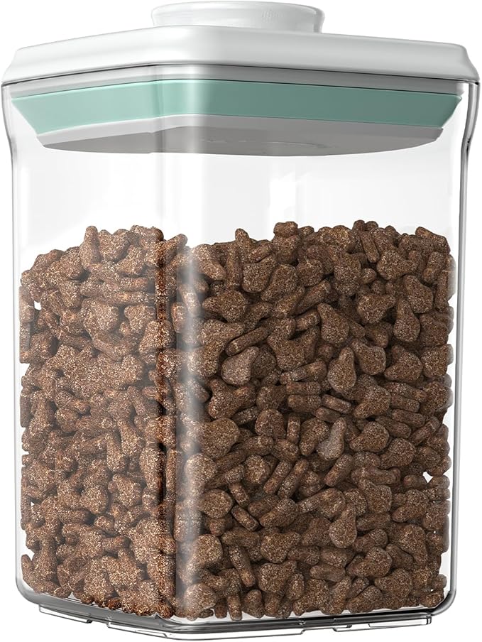 Dog-Cat POP Treat-Airtight jar-Container - 1.3 Qt/1.2 L | Ideal For Up To 1.3 Lb Of Treats | Stackable One-Touch Opening | BPA-Free