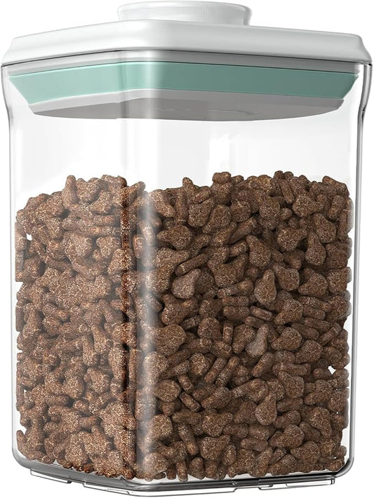 Dog-Cat POP Treat-Airtight jar-Container - 1.3 Qt/1.2 L | Ideal For Up To 1.3 Lb Of Treats | Stackable One-Touch Opening | BPA-Free