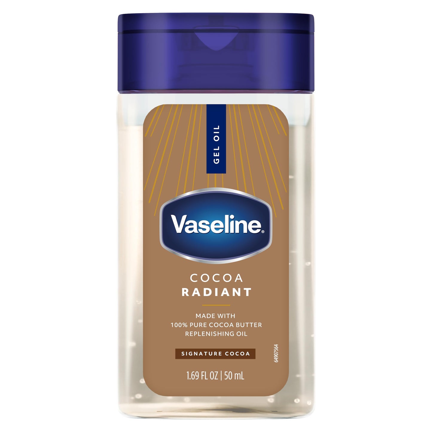 Vaseline Cocoa Radiant Replenishing Oil Gel with Pure Cocoa Butter, Travel Size, 1.69 fl oz, 6 Pack