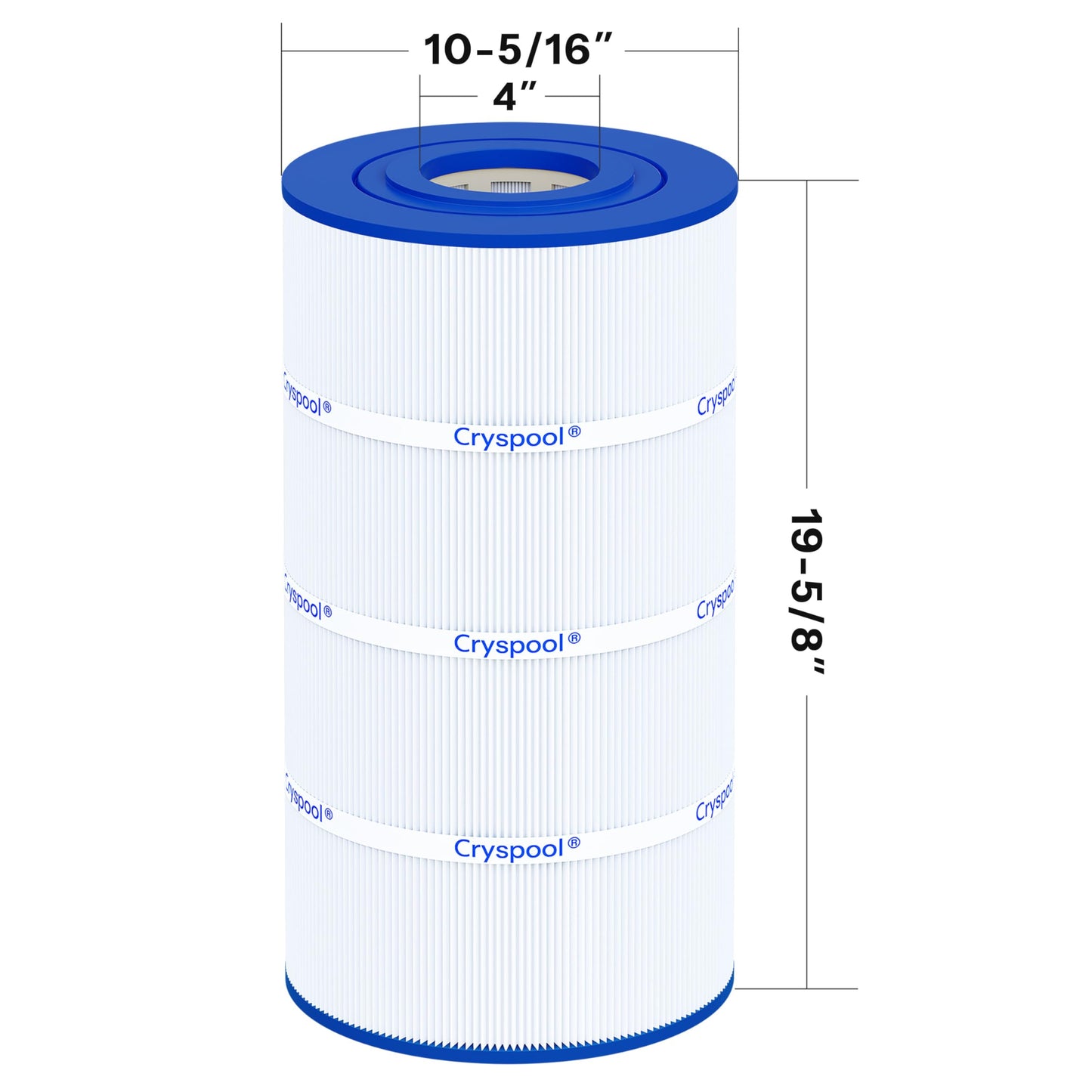 Cryspool® C100S Filter Compatible with CX100XRE, C100S, SwimClear C100S, PA100S, C-9440, 100 Sq. Ft Pool Filter Cartridge, 1 Pack