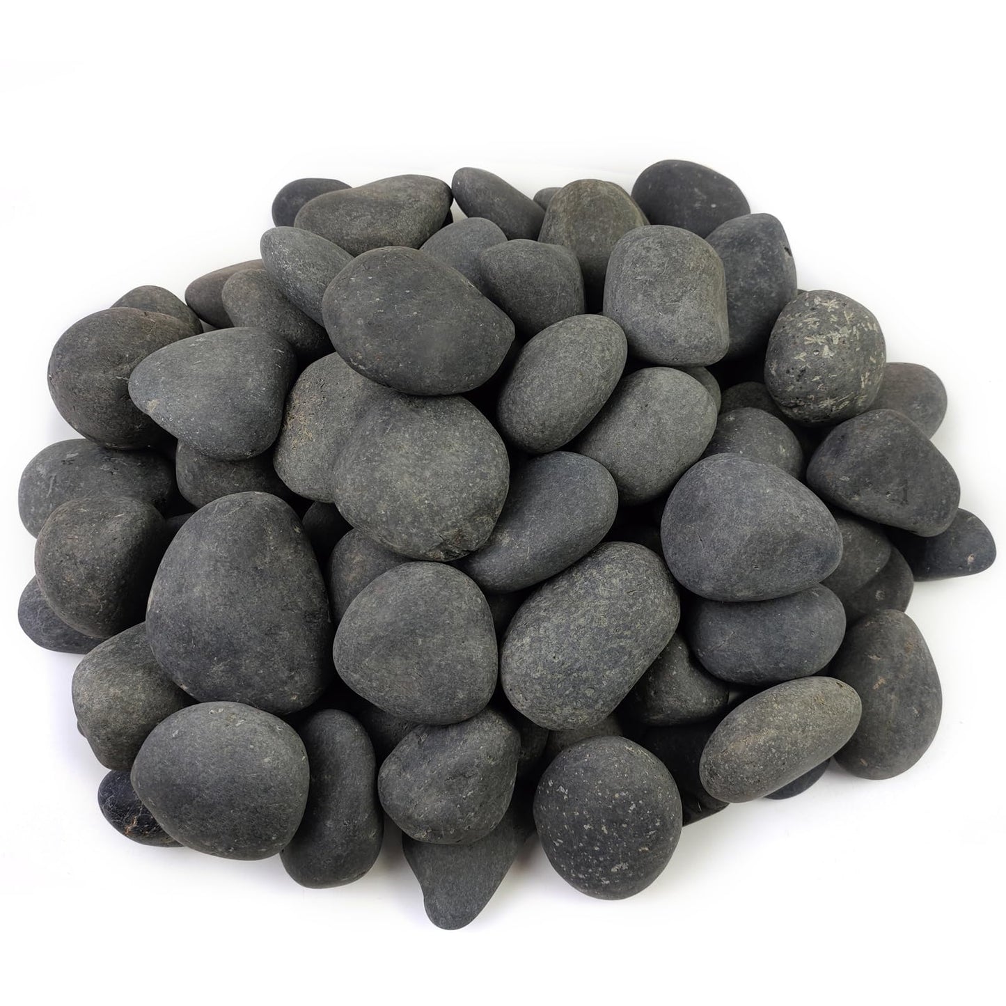 FANTIAN 10 Pounds Black River Rocks, 3-4 Inch Black Stones Pebbles for Plants, Landscaping, Garden, Aquarium, Backyard and Indoor Water Fountains