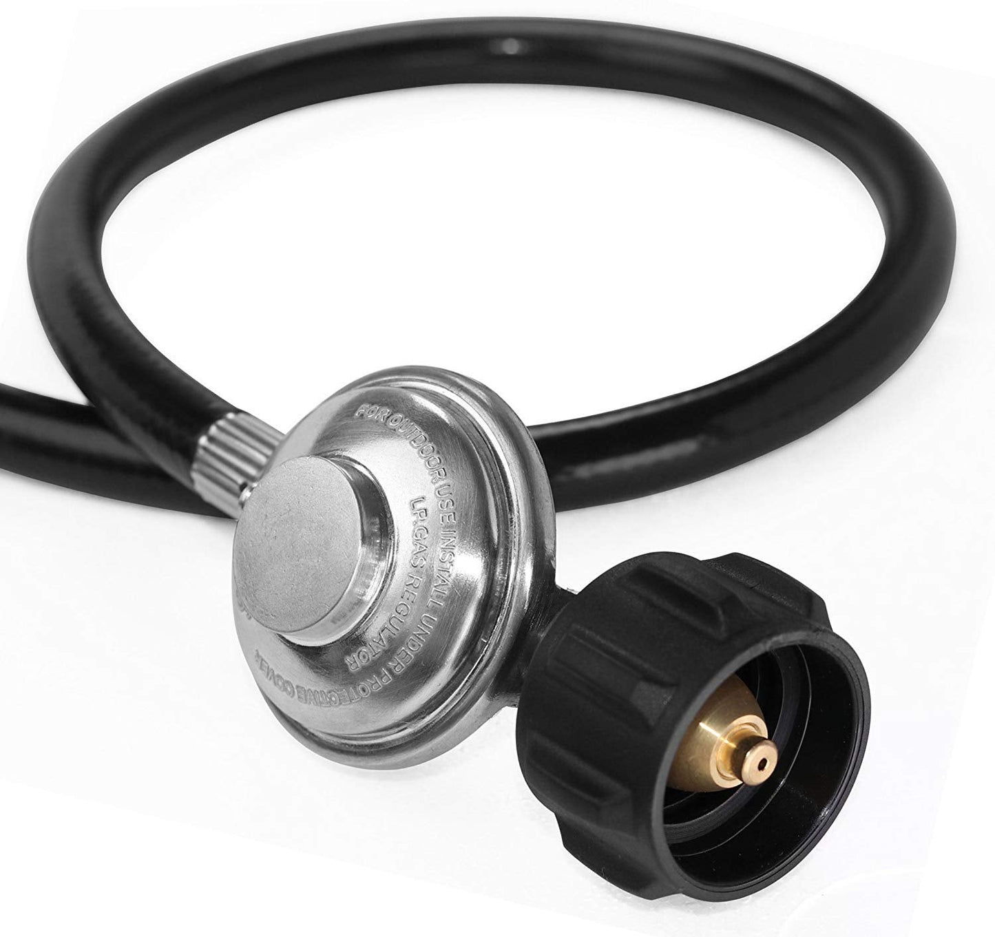 DOZYANT Propane Regulator and Hose Universal Grill Regulator Replacement Parts, QCC1 Hose and Regulator for Most LP Gas Grill Heater and Fire Pit Table, 2 Feet