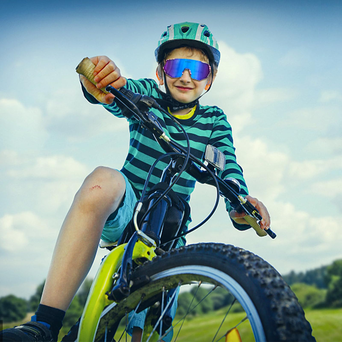 X-TIGER Polarized Youth Baseball Sunglasses UV400 Kids Sunglasses Boys Girls 8-12 Youth for Softball Cycling Sports Glasses