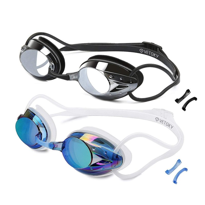 vetoky Swim Goggles, 2 Pack Swimming Goggles No Leaking Adult Men Women Youth