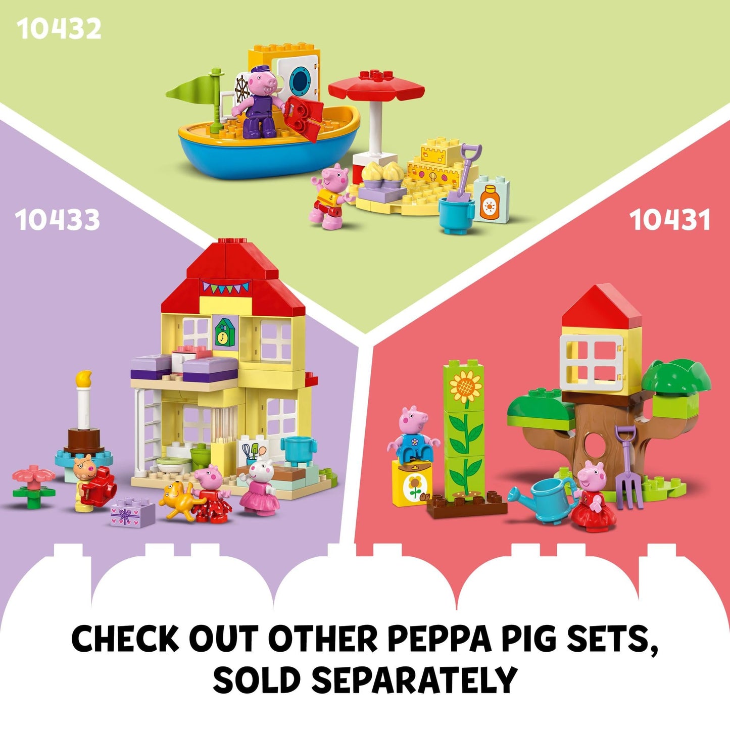LEGO DUPLO Peppa Pig Supermarket Building Toy - Peppa Pig Toys for Girls & Boys, Ages 2+ Years - Gift for Christmas - Pretend Play Playset for Preschool - Learning & Education - 10434