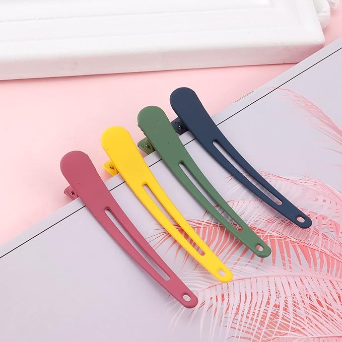 YISSION 12 PCS Hair Clips for Styling Sectioning, 3.1 Inch Matte Alligator No Crease Duck Billed Hair Clips, Hair Barrettes for Women Girls