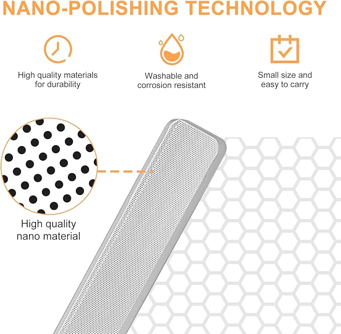 16 Pcs Nano Glass Nail Files for Natural Nails Shiner Crystal Glass File Buffer Double Sided Crystal Nail File Fingernail Files for Women Adults for Shaping Polishing Buffer Shiner