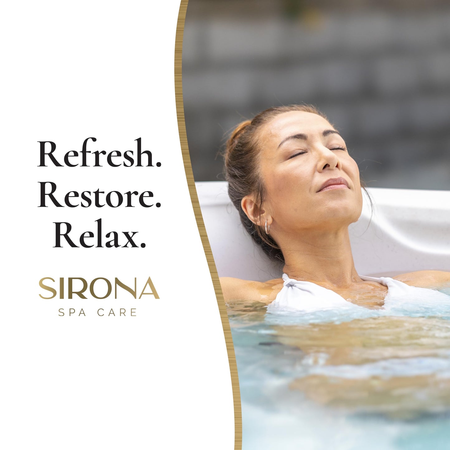 Sirona Spa Care Simply Waterline Control – Step 1 in The 3-Step Sirona Simply Chlorine-Free & Bromine-Free System for Spas & Hot Tubs, 32 fl oz (82106)