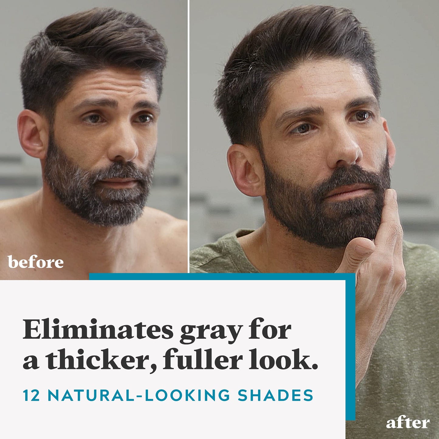 Just For Men Mustache & Beard, Beard Dye for Men with Brush Included, With Keratin Biotin Aloe and Coconut Oil for Healthy Facial Hair - Light Brown, M-25, Pack of 2 (Packaging May Vary)