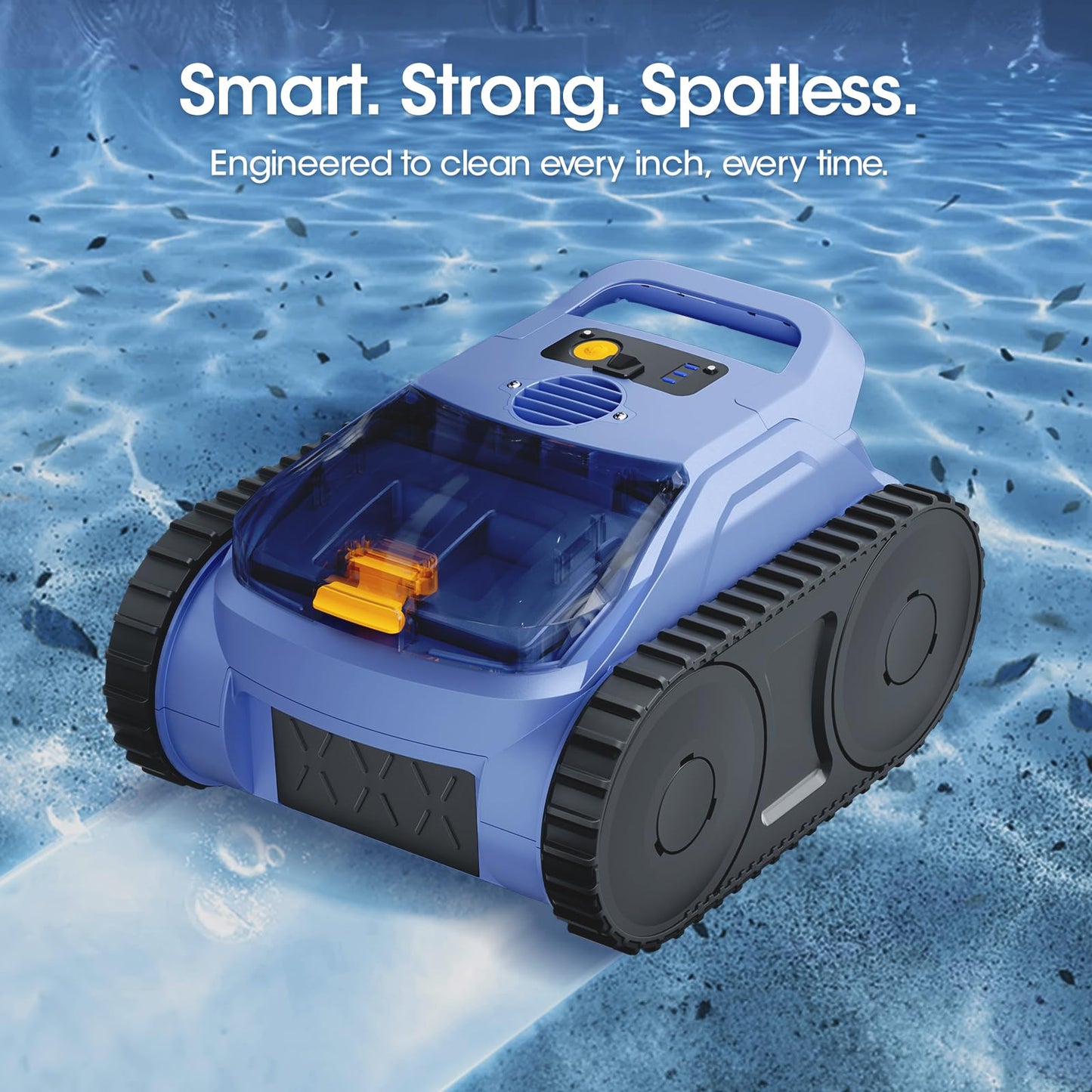 Cordless Robotic Pool Vacuum with Smarter Navigation & Track Drive, Dual 180W Brushless Motors, Wall & Waterline Climbing, 150-Min Runtime, for Inground & Above-Ground Pools up to 2,150 Sq. Ft.