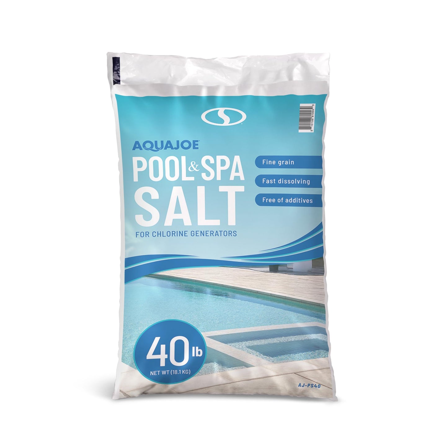 Aqua Joe 5 Pack 40 Lb Fast Dissolving Pool Spa Salt Chlorine Generators, AJ-PS40