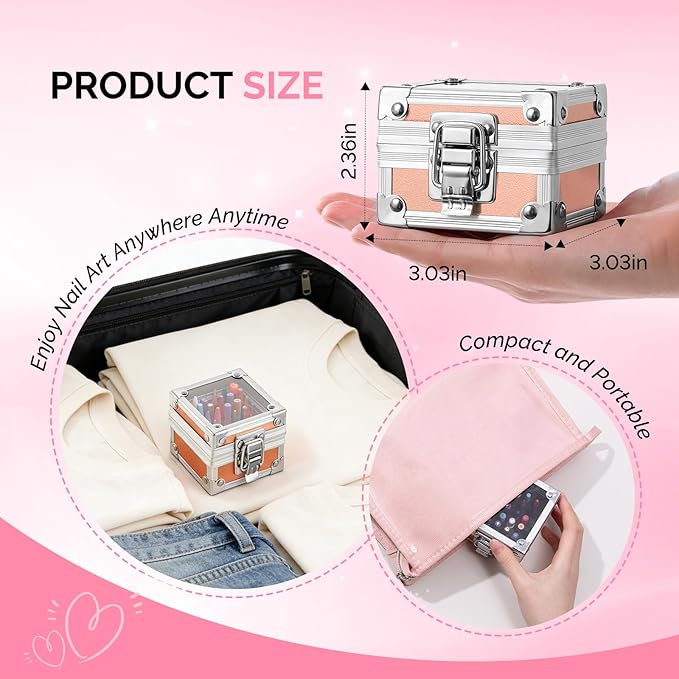 MelodySusie Nail Drill Bits Holder, 25 Holes Case, Portable Dustproof Displayer Organizer Container, Nail Tech Professional Nail Art Tool, Travel Salon Home, Aurora (Drill Bits Not Included)