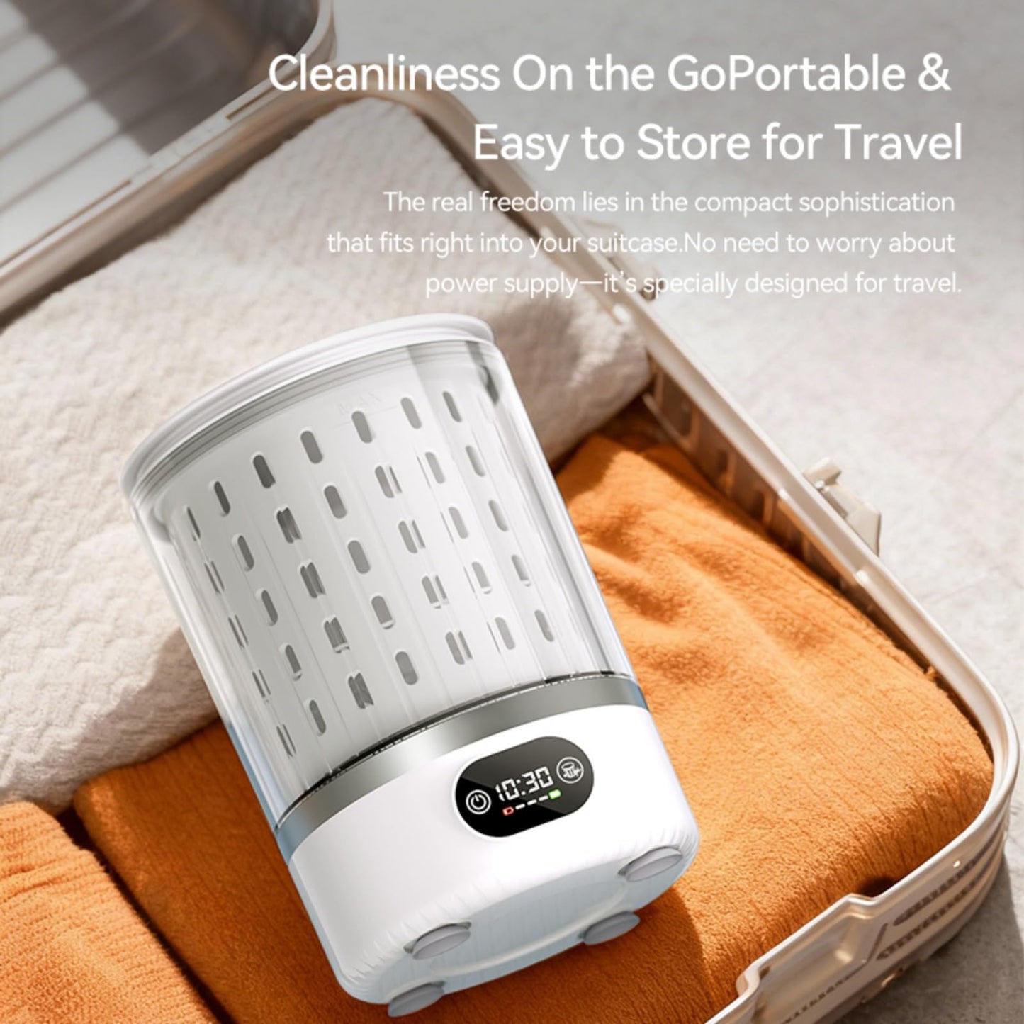 Portable Mini Washing Machine, Upgraded 3-in-1 3L Compact Washer with Spin Dry & Auto Drain,Small Travel Laundry Machine for Underwear Baby Clothes Socks Towels Home Dorm (White)