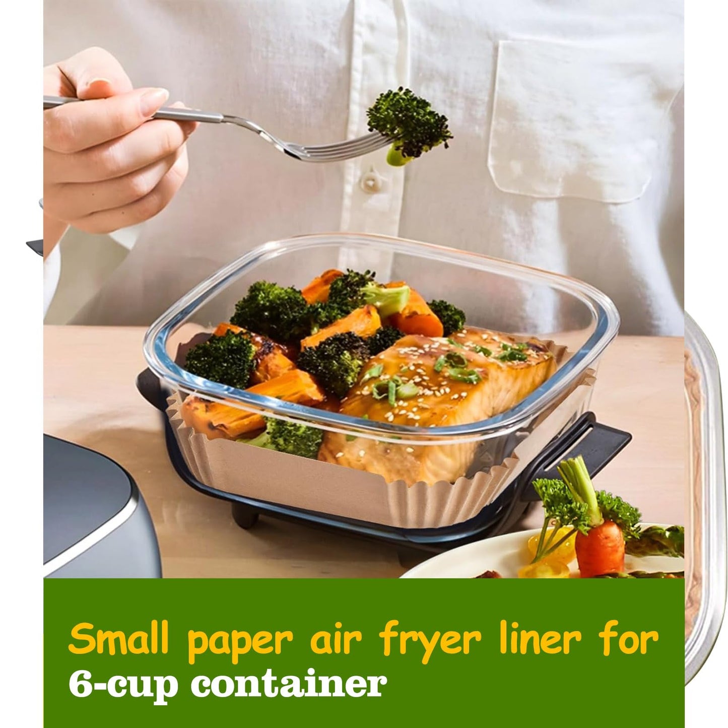 Air Fryer Liners for Ninja Crispi, Disposable 125 + 125 Pcs Ninja Crispi Accessories for Ninja Crispi 4-in-1 Portable Glass Air Fryer Cooking System, Non-Stick Ninja Crispi Liners Disposable