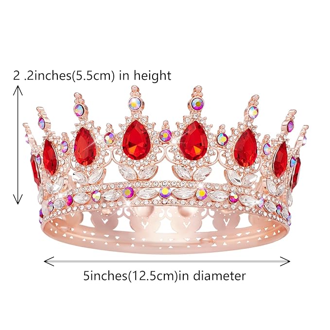YOUlDIANZI Queen Crown Rhinestone Wedding Crowns and Tiaras for Women Costume Party Hair Accessories Princess Birthday Crown Crystal BridalCrown