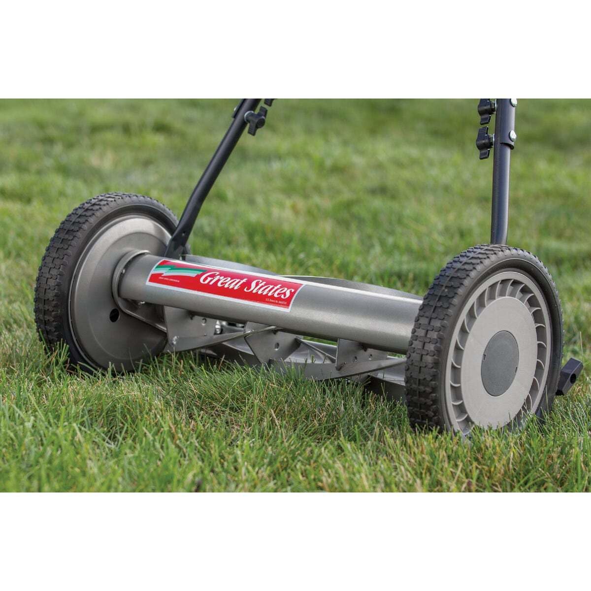 Great States 815-18 18-Inch 5-Blade Push Reel Lawn Mower, 18-Inch, 5-Blade, Grey