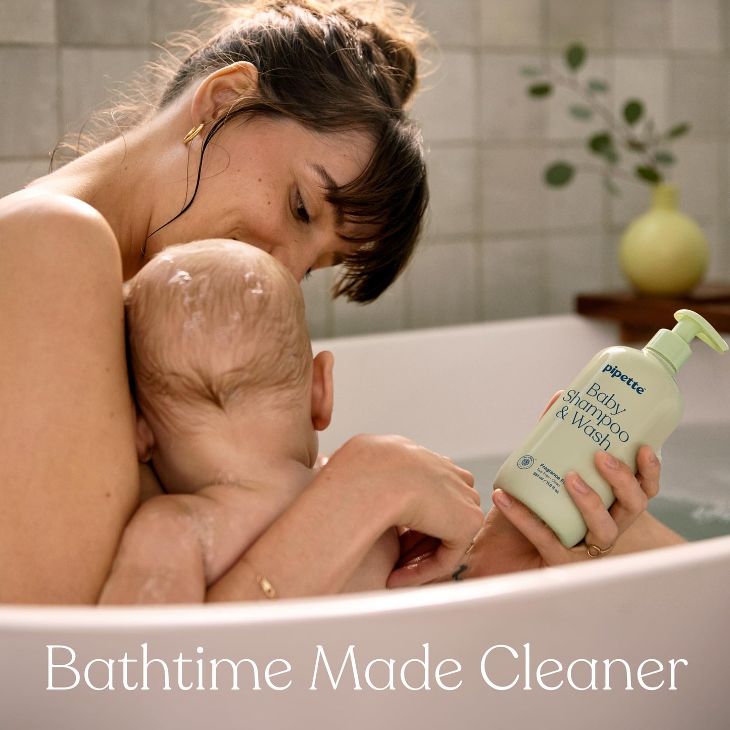 Pipette Fragrance Free Wash and Lotion Duo, Pack of 2, Fragrance Free Baby Shampoo and Body Wash, Unscented Lotion for Newborns, Sensitive Skin, and Kids, Tear-Free Bath Time, Hypoallergenic