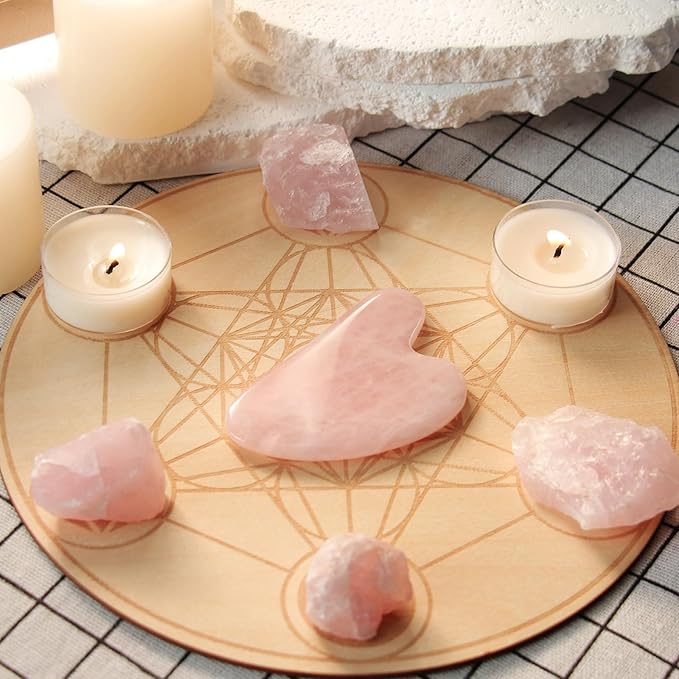 BAIMEI IcyMe Gua Sha Facial Tool for Self Care, Massage Tool for Face and Body, Relieve Tensions,Reduce Wrinkles and Redness, Skin Care Tools for Men Women - Rose Quartz
