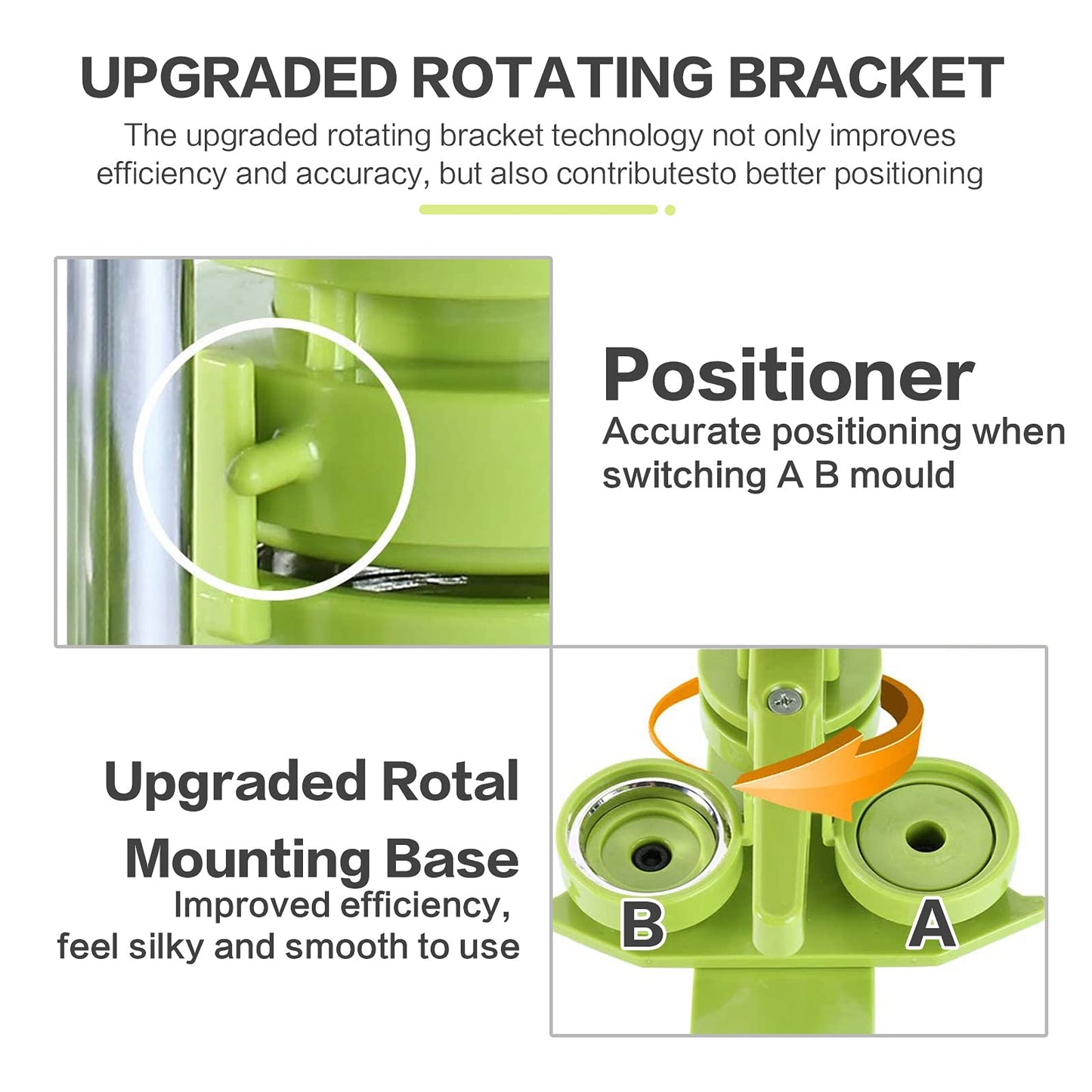 Button Maker Machine 58mm Pin Installation-Free DIY Pin Badge Button Maker Press Machine Punch Press with Free 100pcs Parts Pictures Circle Cutter