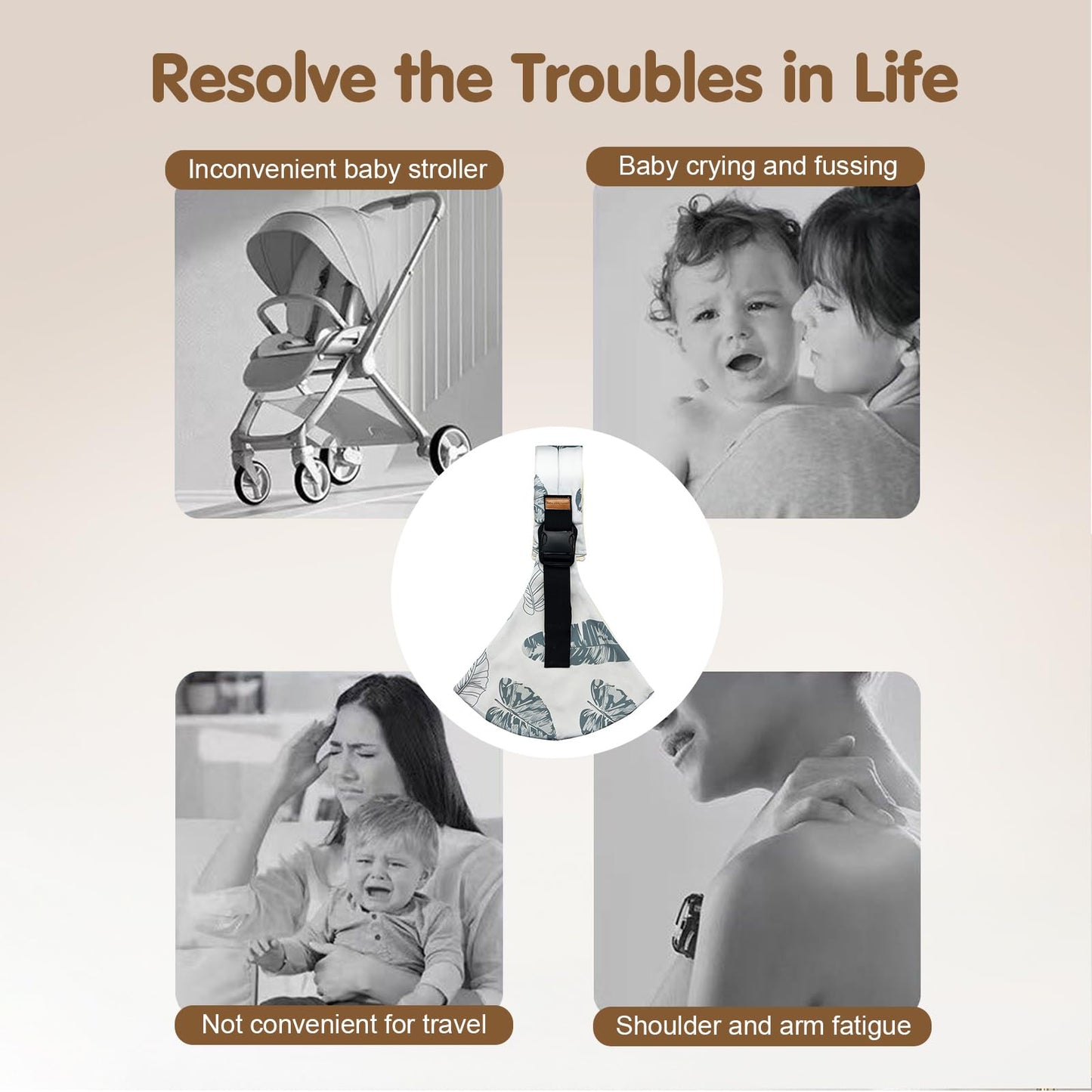 yemyig Baby Sling Carrier,Toddler Carrier, 2024 New Baby Carrier Newborn to Toddler,Portable Lightweight Non-Slip Hip Seat Carrier 10-30lbs(Black Sailboat)