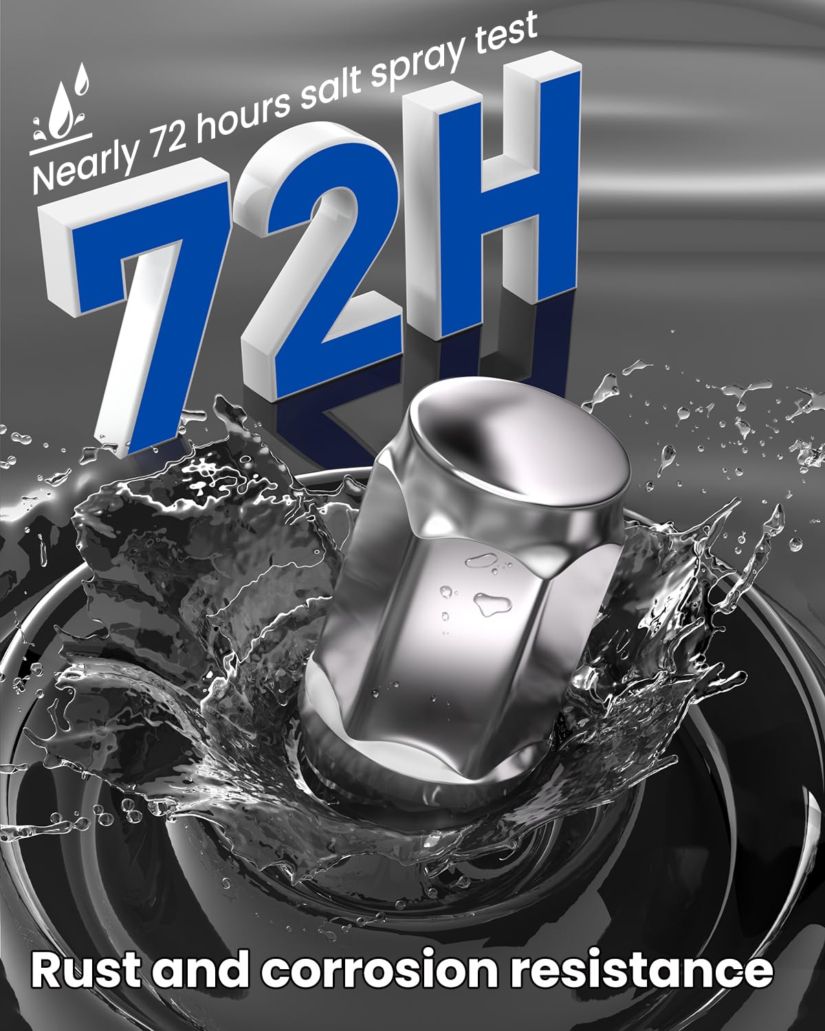 GAsupply 12x1.25 Lug Nuts, M12x1.25 Closed End Bulge Acorn Chrome Lug Nut 3/4" (19mm) Hex 1.38" 35mm Tall, 20 Pack