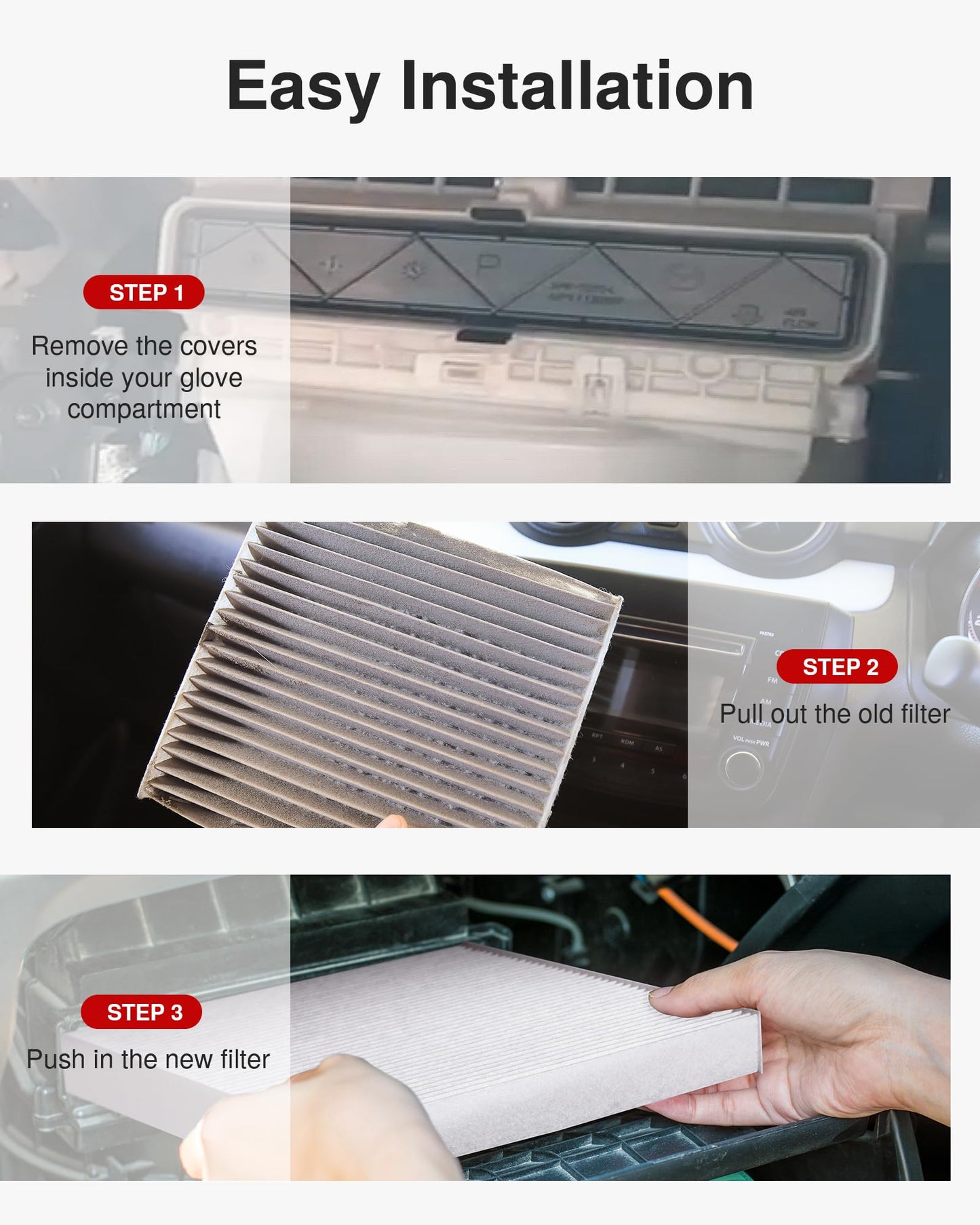 Puroma Cabin Air Filter Replacement for CP182, CF11182, Honda Civic, Clarity, CR-V, CR-Z, HR-V, Fit, Insight, Odyssey, Acura MDX, RDX, TLX, INTEGRA