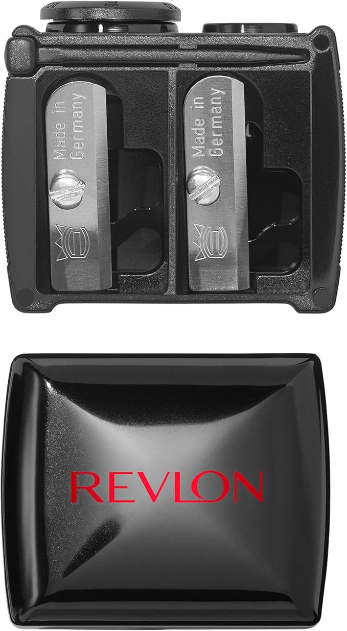 Revlon Universal Points Sharpener for Wooden & Plastic Makeup Pencils, Fits Small to Large Sizes, Easy to Clean, 1 Count (Pack of 2)