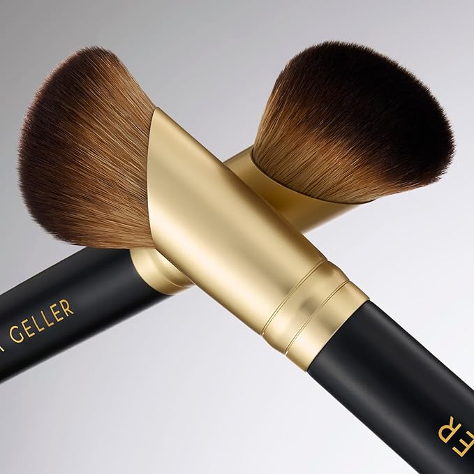 LAURA GELLER NEW YORK Sculpting Face Brush – Angled Makeup Brush for Blending & Contouring – Dense Vegan Bristles – For Cream, Powder & Baked Formulas